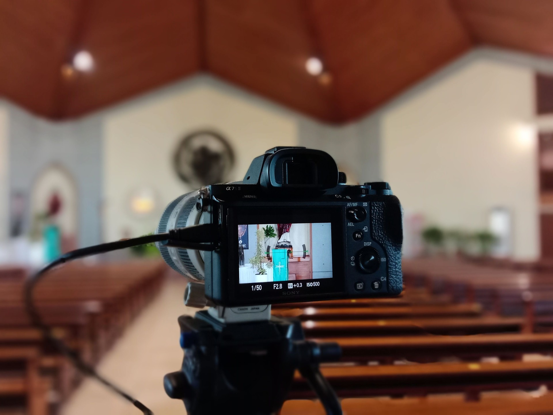 Close-Up Of Camera At Church